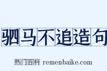 驷马不追造句是什么意思的图片